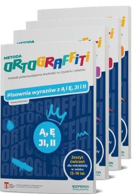 Ortograffiti Pisownia wyrazów z trudnościami 13-18. Autor: Studnicka Jolanta. SmakLiter.pl Okładka książki Ortograffiti Pisownia wyrazów z trudnościami 13-18