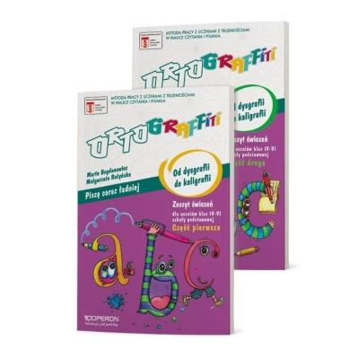 Ortograffiti SP 4-6 Od dysgrafii do kaligrafii. Autor: Marta Bogdanowicz, Rożyńska Małgorzata. SmakLiter.pl Okładka książki Ortograffiti SP 4-6 Od dysgrafii do kaligrafii