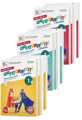 Ortograffiti SP Pakiet z Bratkiem kl. 1,2,3 OPERON. Autor: Mańkowska Izabela, Rożyńska Małgorzata. SmakLiter.pl Okładka książki Ortograffiti SP Pakiet z Bratkiem kl. 1,2,3 OPERON