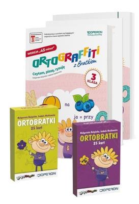 Ortograffiti z Bratkiem 3. Wersja 45 minut. Autor:   Praca zbiorowa. SmakLiter.pl Okładka książki Ortograffiti z Bratkiem 3. Wersja 45 minut