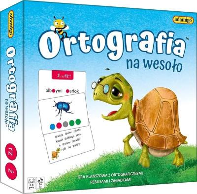 Ortografia na wesoło. Wydawca: Adamigo. SmakLiter.pl Opakowanie Ortografia na wesoło
