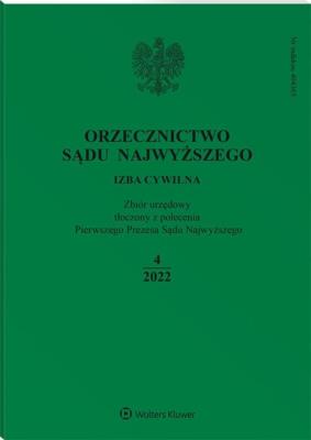 Okładka książki Orzecznictwo Sądu Najwyższego 4/2022