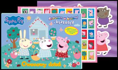 Okładka książki Owocowy dzień. Świnka Peppa. Zabawa w kolory i kształty