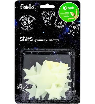 Opakowanie Ozdoby fluorescencyjne Gwiazdki mix 24szt