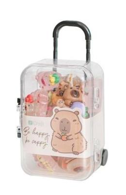 Opakowanie Ozdoby polimerowe 3D - kapibara w walizce 20szt