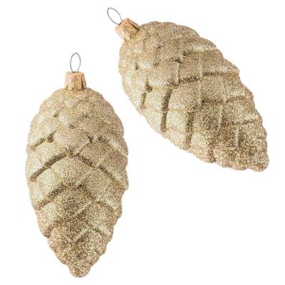 Opakowanie Ozdoby świąteczne szyszki złote 2szt