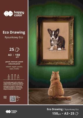 Opakowanie Paczka Blok rysunkowy ECO A3 150g. 25ark. Happy Color 5 sztuk