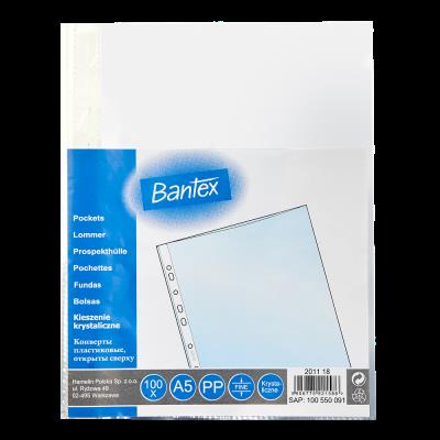 Paczka koszulki krystaliczne A5 Bantex PP 45 mikr. 100 sztuk. Wydawca: BANTEX. SmakLiter.pl Opakowanie Paczka koszulki krystaliczne A5 Bantex PP 45 mikr. 100 sztuk