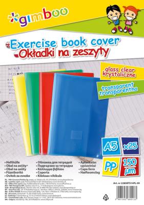 Paczka okładka na zeszyt A5 Gimboo krystaliczna 25 szt.mix. Wydawca: Gimboo. SmakLiter.pl Opakowanie Paczka okładka na zeszyt A5 Gimboo krystaliczna 25 szt.mix