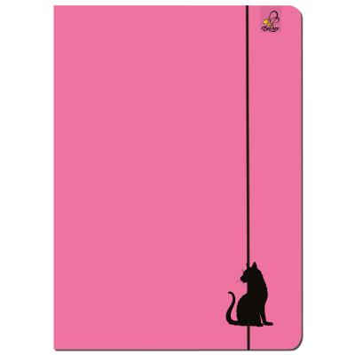 Paczka Teczka A4 z gumką Kot różowy 5 sztuk. Wydawca: EV-Corp. SmakLiter.pl Opakowanie Paczka Teczka A4 z gumką Kot różowy 5 sztuk