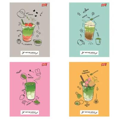 Opakowanie Paczka Zeszyt A4 32k.linia dwukolorowa okładka laminowana Matcha Mood mix 15 sztuk