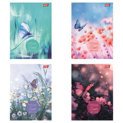 Opakowanie Paczka Zeszyt A5 96k.krata okładka laminowana Butterfly Meadow mix 10 sztuk
