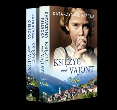 Pakiet. Księżyc nad Vajont. Autor: Katarzyna Kielecka. SmakLiter.pl Okładka książki Pakiet. Księżyc nad Vajont