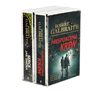 Pakiet Niespokojna krew / Serce jak smoła. Autor: Robert Galbraith pseud. J.K. Rowling. SmakLiter.pl Okładka książki Pakiet Niespokojna krew / Serce jak smoła