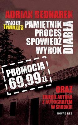 Pakiet Pamiętnik diabła Proces diabła Spowiedź diabła Wyrok diabła - ze zdjęciem i autografem au. Autor: Bednarek Adrian. SmakLiter.pl Okładka książki Pakiet Pamiętnik diabła Proces diabła Spowiedź diabła Wyrok diabła - ze zdjęciem i autografem au