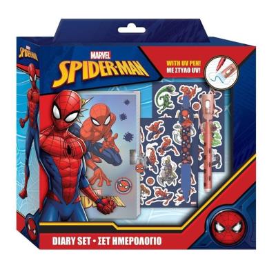 Opakowanie Pamiętnik z długopisem uv spiderman