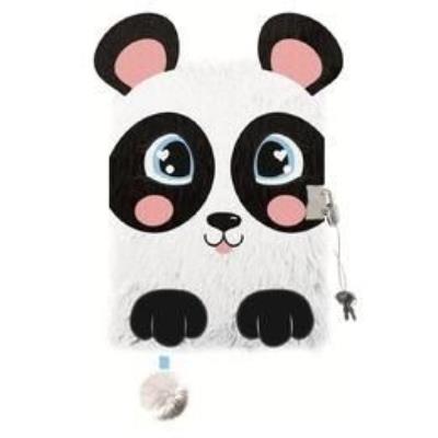 Opakowanie Pamiętnik z kłódką A5/96K 3D włochacz Panda