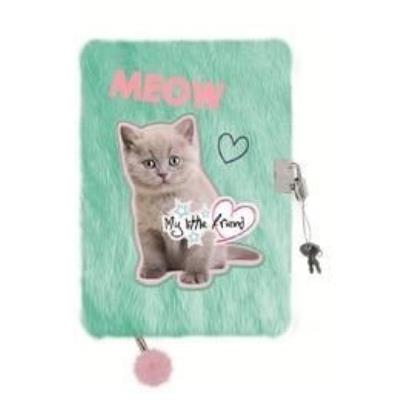 Opakowanie Pamiętnik z kłódką A5/96K włochacz Fluffy Kitty