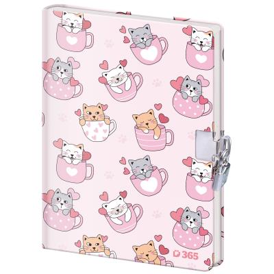 Opakowanie Pamiętnik z kłódką B6 Koty 60k. gładki