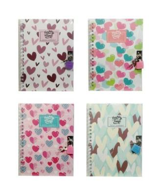 Opakowanie Pamiętnik z kłódką w serca MIX