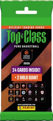 Panini Top Class 2025 Turkish Airlines EuroLeague saszetki fatpack 1szt.mix. Wydawca: Panini (L2). SmakLiter.pl Opakowanie Panini Top Class 2025 Turkish Airlines EuroLeague saszetki fatpack 1szt.mix
