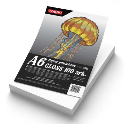 Opakowanie Papier A6 powlekany kredowany gloss 100 ark.350g