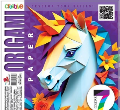 Opakowanie Papier do origami 190x190 35 arkuszy 80g/m2 Jednorożec
