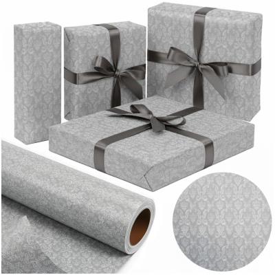 Opakowanie Papier Grey/Silver Damask X-Strong 57cmx25m