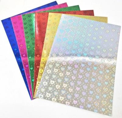 Opakowanie Papier holograficzny A4 serca 6 arkuszy MIX