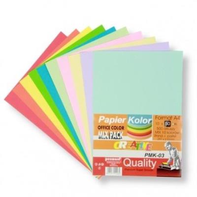 Opakowanie Papier kolorowy A4 pastelowy 10x50 arkuszy