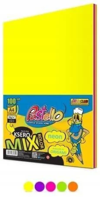 Opakowanie Papier ksero A4 75g 5 kolorów 100 arkuszy neon