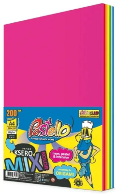 Papier ksero A4 8 kolorów 200 arkuszy. Wydawca: Alfa Pastello. SmakLiter.pl Opakowanie Papier ksero A4 8 kolorów 200 arkuszy