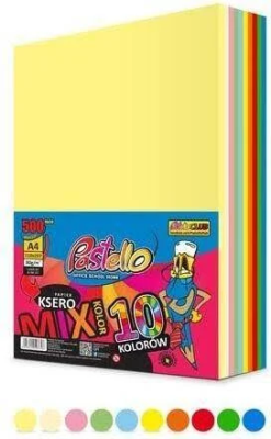 Papier ksero A4 80g 10 kolorów 500 arkuszy. Wydawca: Alfa Pastello. SmakLiter.pl Opakowanie Papier ksero A4 80g 10 kolorów 500 arkuszy