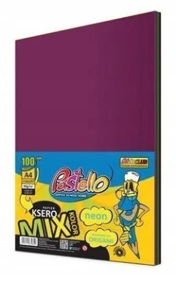 Papier ksero A4 80g 5 kolorów 100 arkuszy trend. Wydawca: Alfa Pastello. SmakLiter.pl Opakowanie Papier ksero A4 80g 5 kolorów 100 arkuszy trend