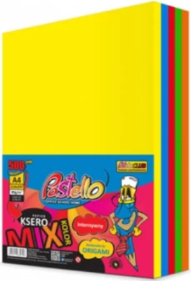Papier ksero A4 80g 5 kolorów 500 arkuszy. Wydawca: Alfa Pastello. SmakLiter.pl Opakowanie Papier ksero A4 80g 5 kolorów 500 arkuszy