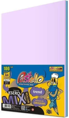 Papier ksero A4 80g 5 kolorów niebiesk 100 arkuszy. Wydawca: Alfa Pastello. SmakLiter.pl Opakowanie Papier ksero A4 80g 5 kolorów niebiesk 100 arkuszy