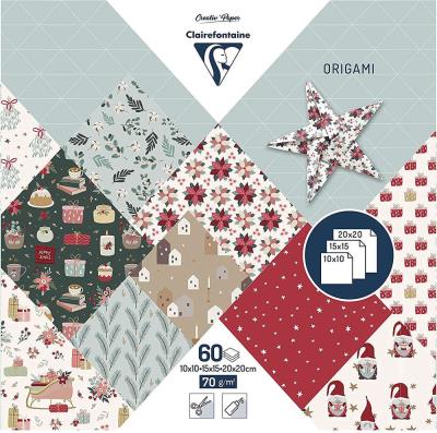 Opakowanie Papier origami Boże Narodzenie 3 formaty 60 arkuszy