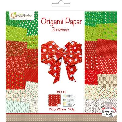 Opakowanie Papier origami Christmas 2  20x20 cm 70g 60 arkuszy