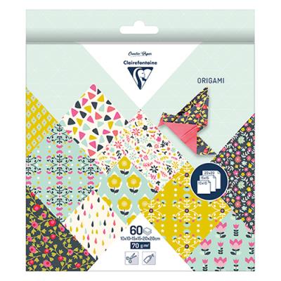 Opakowanie Papier origami Kwiaty 3 formaty 60 arkuszy