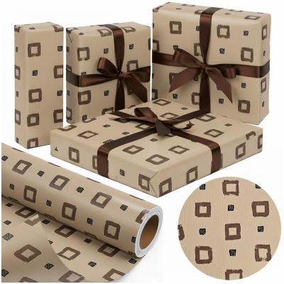 Opakowanie Papier ozdobny Kraftowe Kwadraty X-Strong 38cmx20m