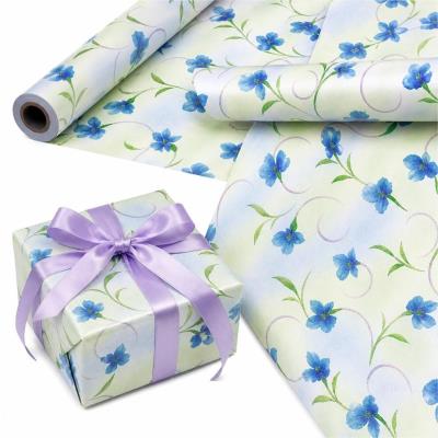 Opakowanie Papier ozdobny Niebieskie Kwiaty X-Strong 35cmx20m
