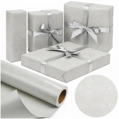 Opakowanie Papier ozdobny Srebrny Liść X-Strong 57cmx25m