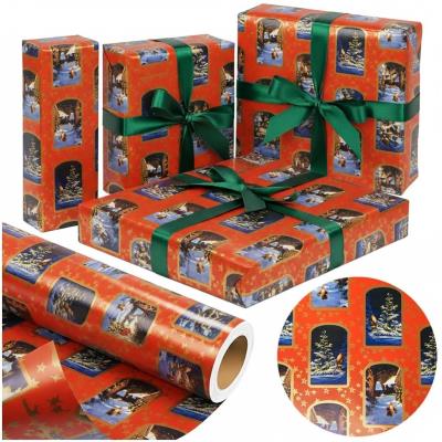 Opakowanie Papier Świąta Pejzaż czerwony X-Strong 38cmx20m