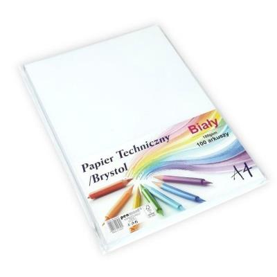 Opakowanie Papier techniczny brystol A4 biały 100 arkuszy