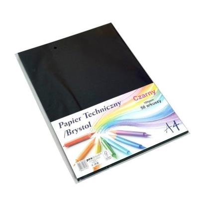 Opakowanie Papier techniczny brystol A4 czarny 50 arkuszy
