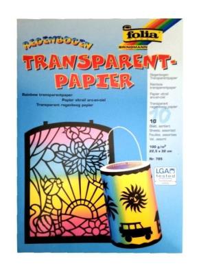 Opakowanie Papier transparent 100g tęczowy 10 arkuszy