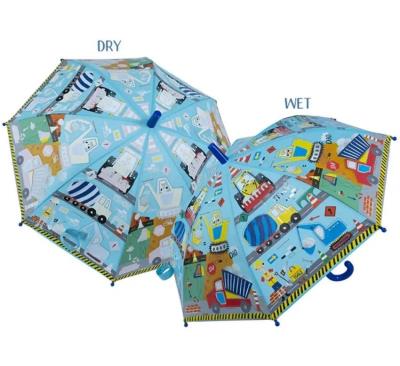 Parasolka zmieniająca kolory Na Budowie. Wydawca: Floss & Rock. SmakLiter.pl Opakowanie Parasolka zmieniająca kolory Na Budowie