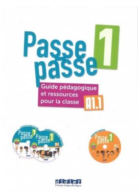 Okładka książki Passe-Passe 1 A1.1 przewodnik metod. + 2CD + DVD