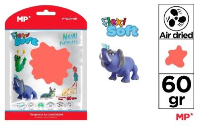 Pasta modelarska 60g jasnoczerwona. Wydawca: MP Main Paper. SmakLiter.pl Opakowanie Pasta modelarska 60g jasnoczerwona