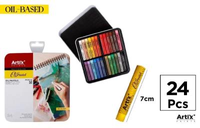 Pastele olejne 24 kolory. Wydawca: Artix. SmakLiter.pl Opakowanie Pastele olejne 24 kolory